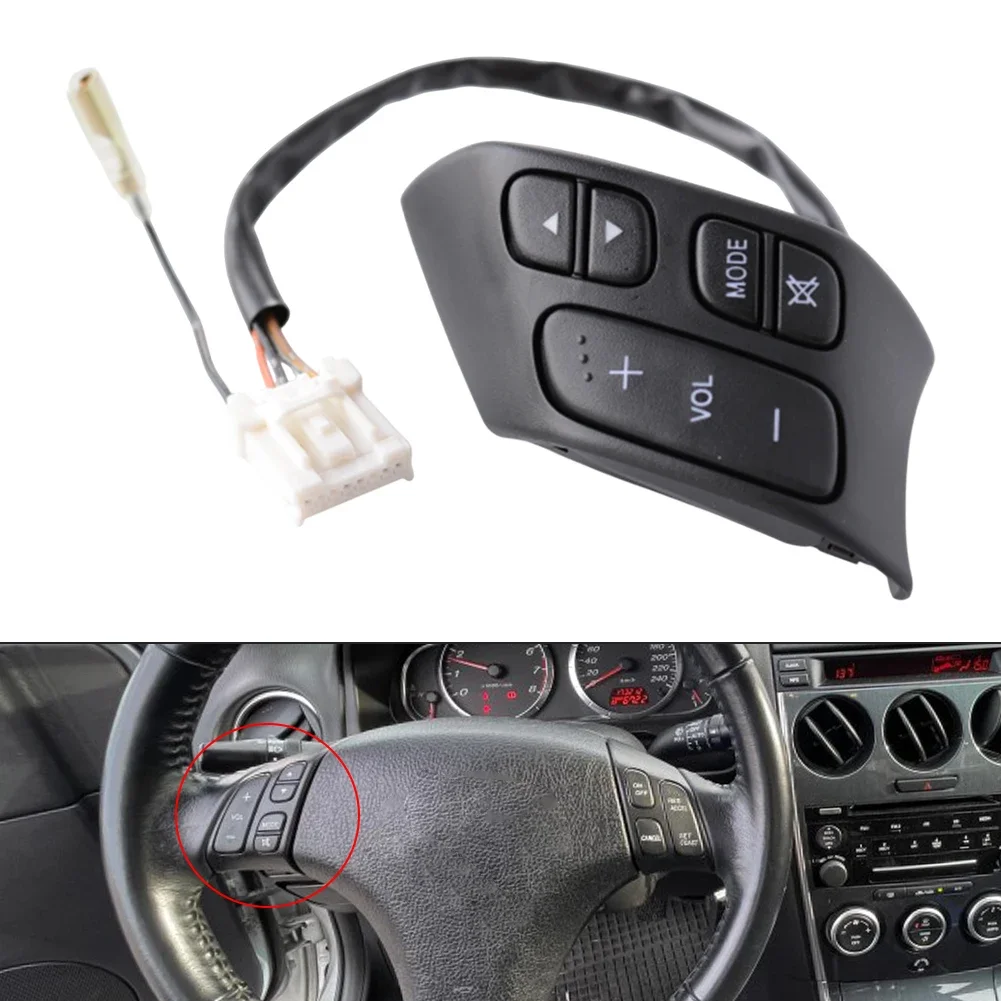 

Car Steering Wheel Cruise Button Multi-functional Audio Volume Control Switch 153769 For Mazda 6 2004-2015