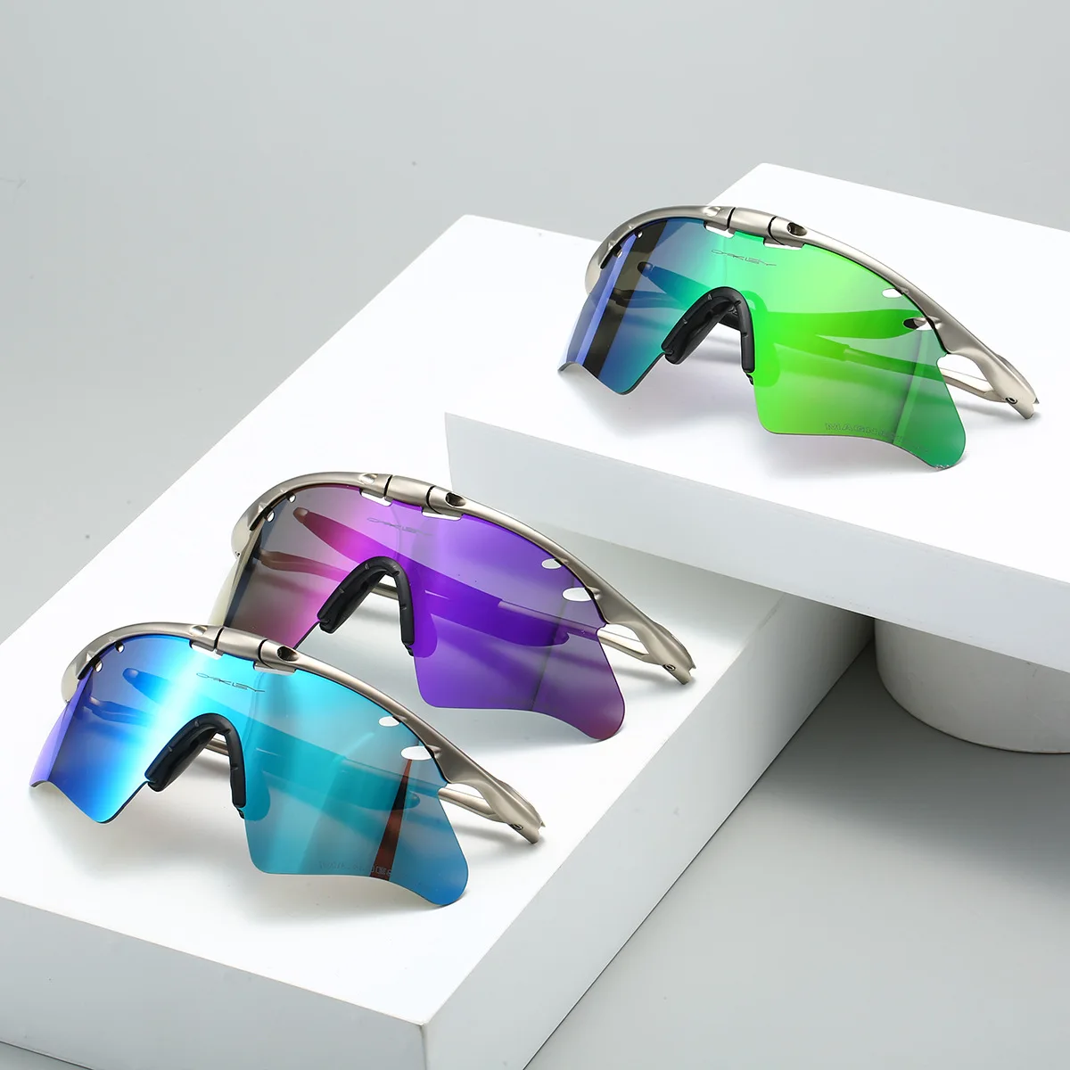 Polarized Cycling Sunglasses UV400 Anti-Glare TAC Lens Zn Alloy Rimless Goggles Men Women MTB Road Bike Run Golf Drive Camp Hike
