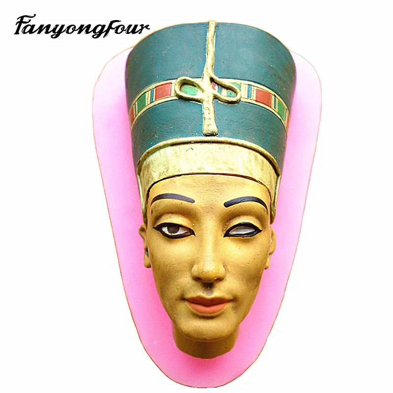 Fan Yong Four: Egyptian Princess Silicone Mold DIY Used for Converting Gypsum Resin Concrete Home Decorations and Ornaments