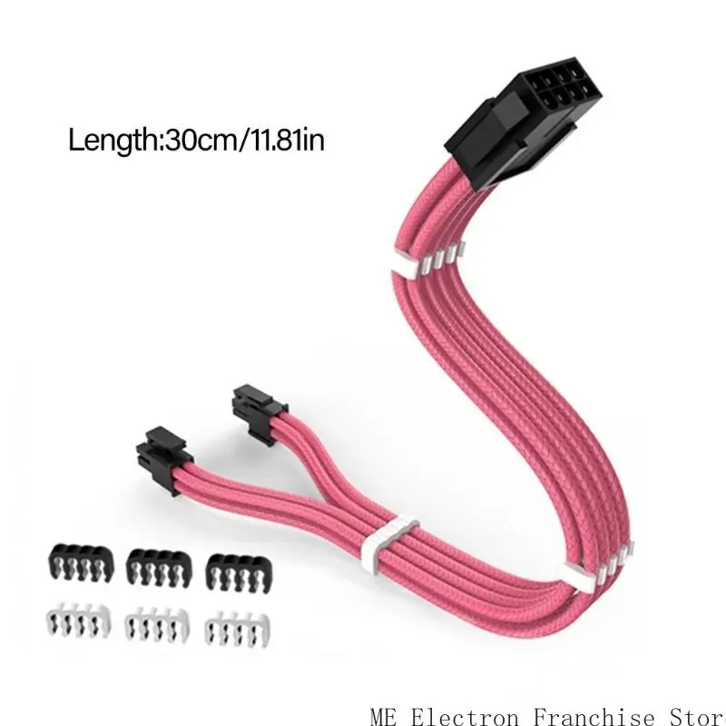 CPU T5EA 8PIN Кабельный нейлоновый плетенный процессор от 8PIN до 4+4PIN Материнские пластины