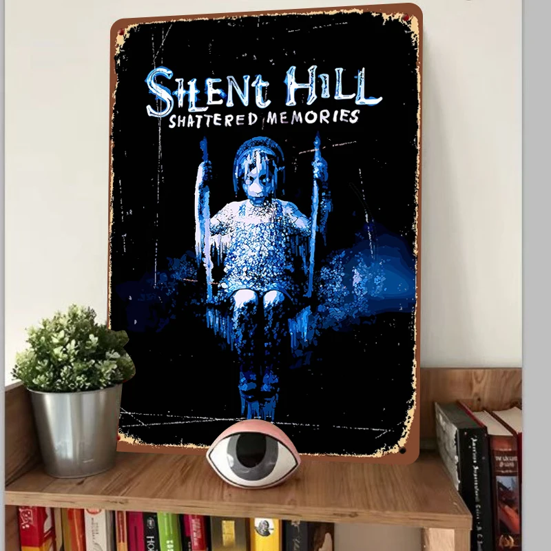 Silent Hill Shattered Memories Game Art Metal Tin Sign Living Room Study Decorative Wall Hanging