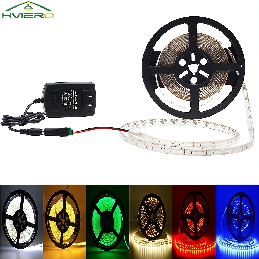 600Led Strip Lights Tape Decoration 2835 5M Home Multipurpose Lamp Camping Atmosphere TV Background Desk Ceiling Wall Multicolor