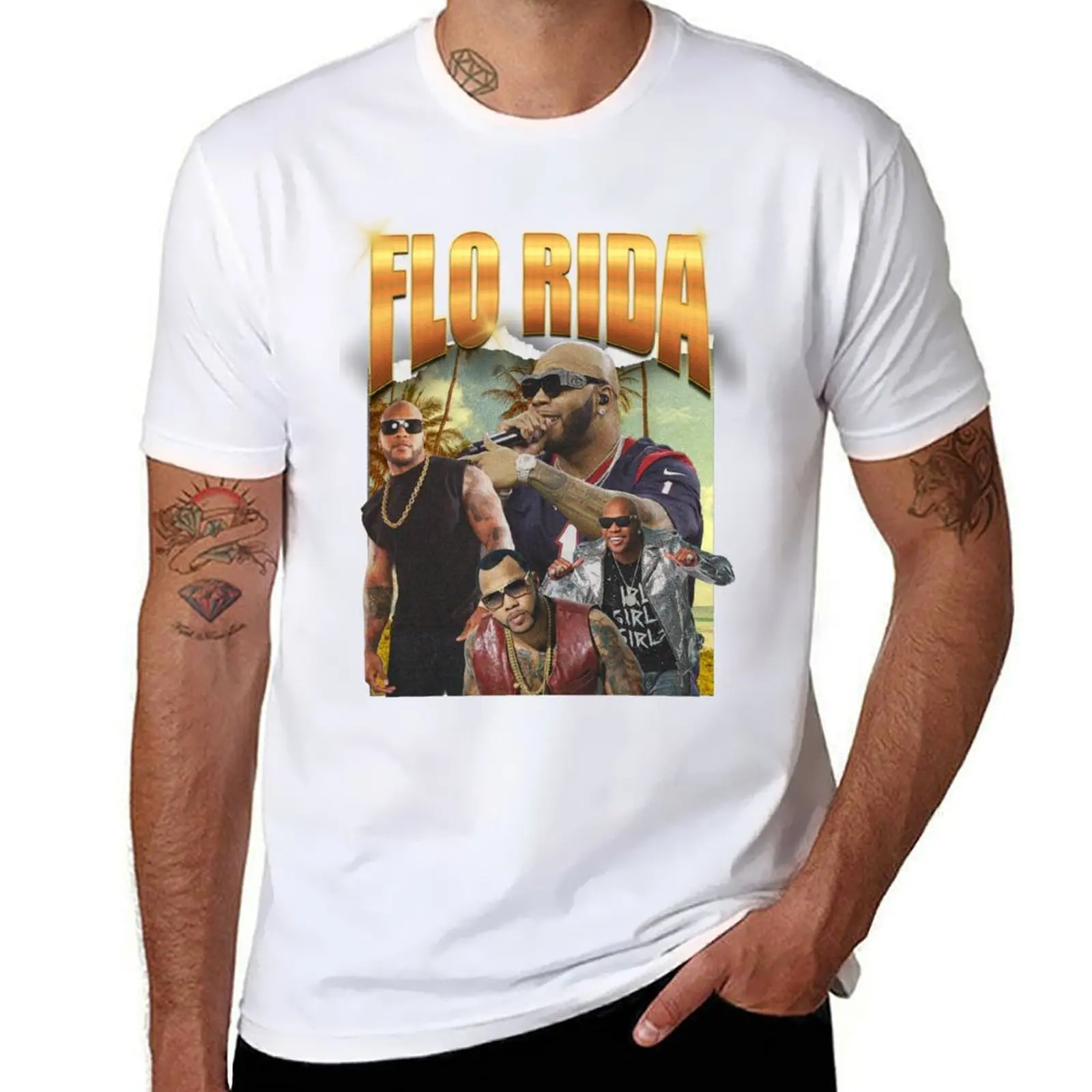 

BOOTLEG - Flo Rida T-Shirt man graphic t shirt t shirt custom print T-Shirt