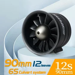 FMS 90mm 12 ostrze z silnikiem 3970 KV1950 wentylator kanałowy części samolotu Model samolotu samolotu EDF moc silnika 6S RC