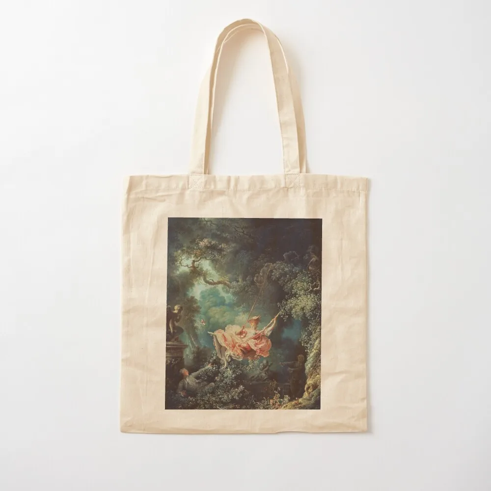 Jean-Honoré Fragonard - The Swing (L'Escarpolette) (1767) Tote Bag tote bags men handbag Shopping bags reusable grocery bags