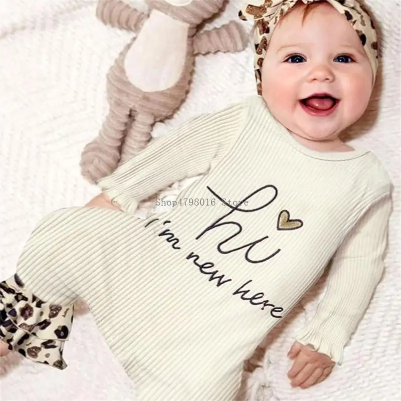  Newborns Photography Outfit Set Soft & Comfortable Romper with Hat & Headwear