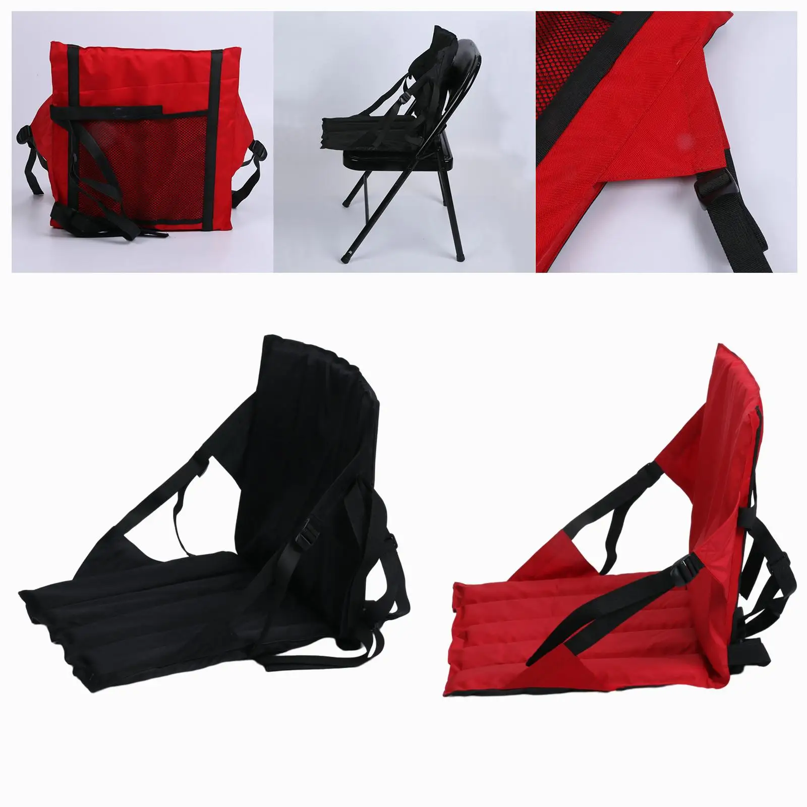 Kayak Seats with Back Support Collapsible Portable Floor Chair with Backrest for Hiking Boat Rafting Fishing Water Sports Canoes