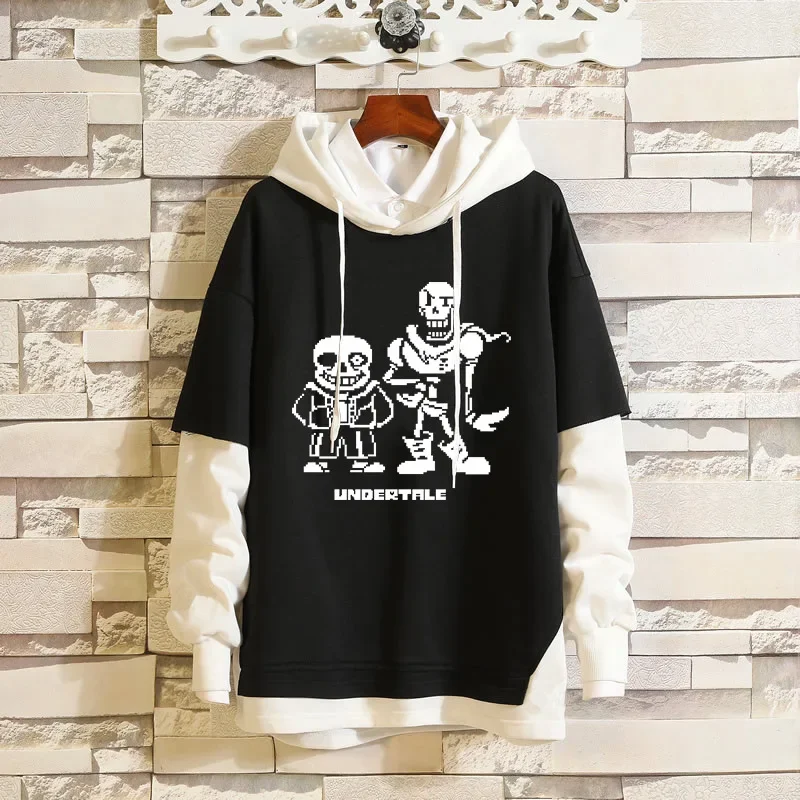 Sudadera con capucha de Anime Undertale Sans para hombres y mujeres, disfraz de Cosplay, clásica 3D Sudadera con capucha, ropa de Hip Hop falsa, 2 piezas