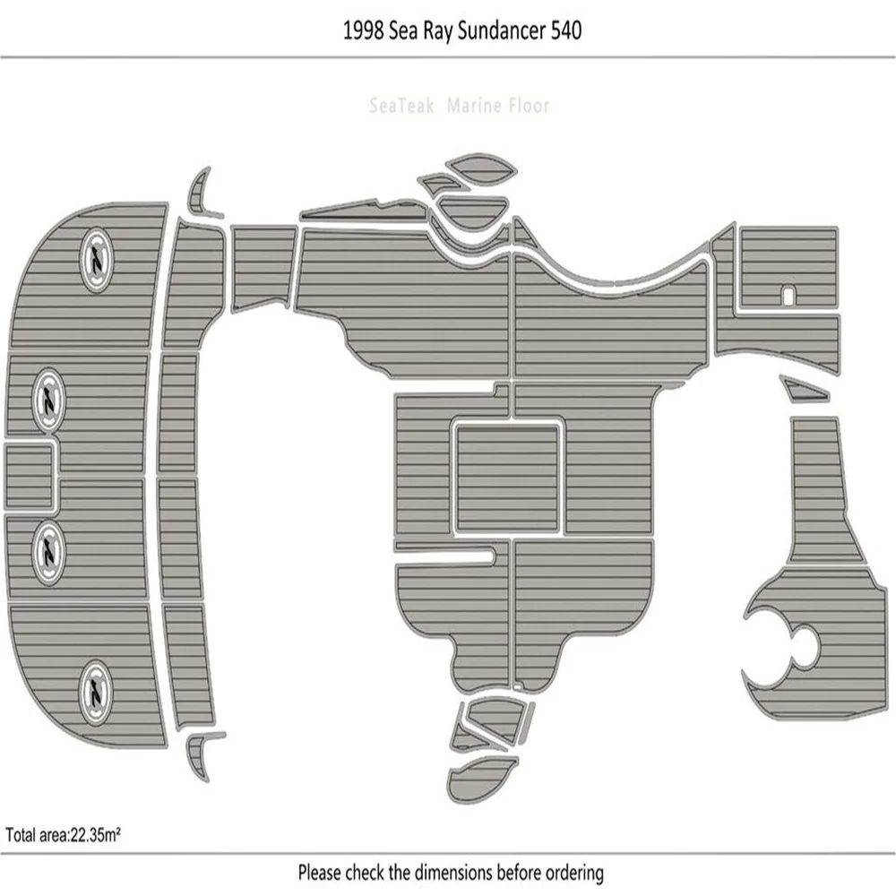 1998 Sea Ray Sundance 540 Cockpit swim platform Pads 1/4