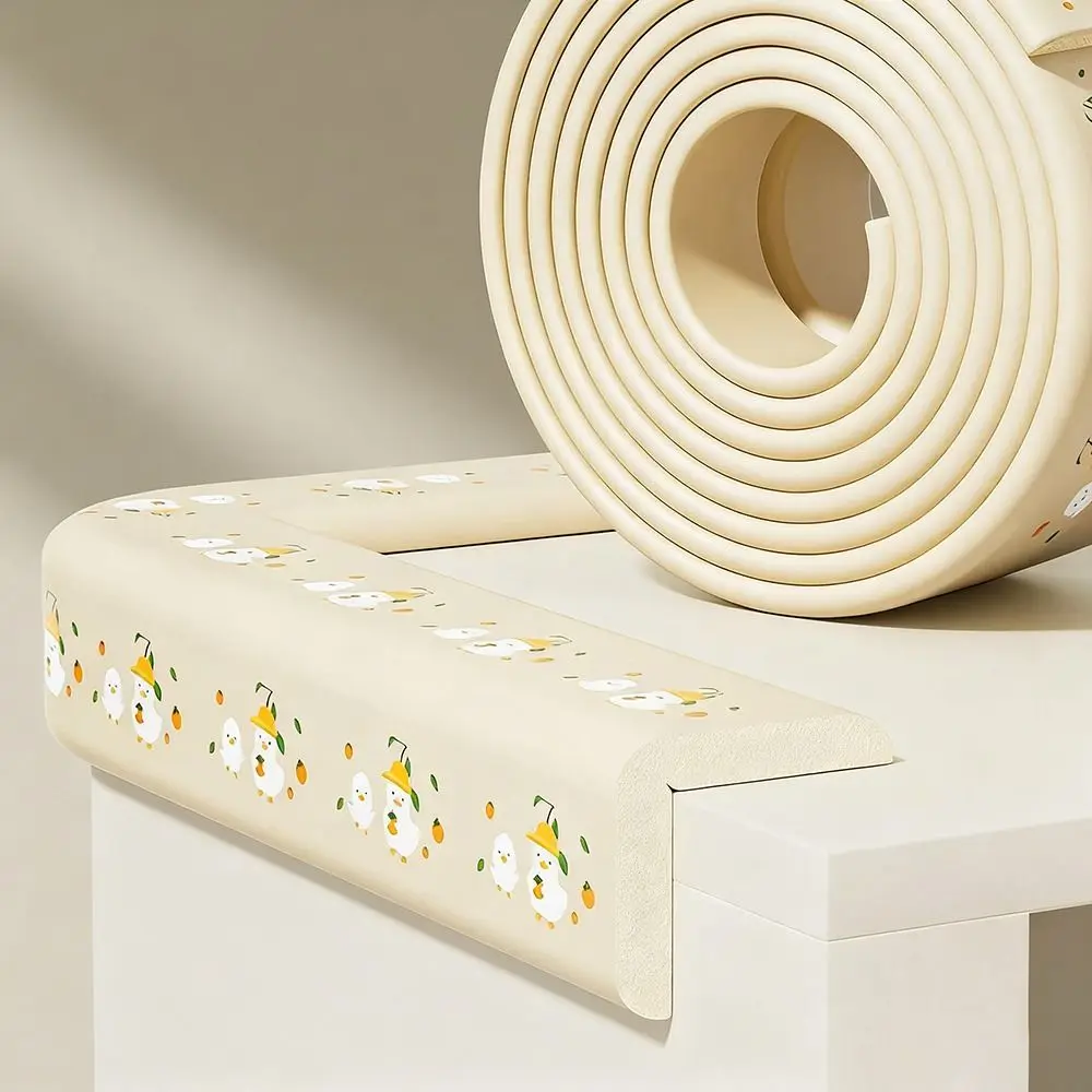 New 2m Desk Edge Guard Strip Duck Pattern Self Adhesive Wall Corner Protector Thickend Soft Foam Bumper for Window Sill Bedside