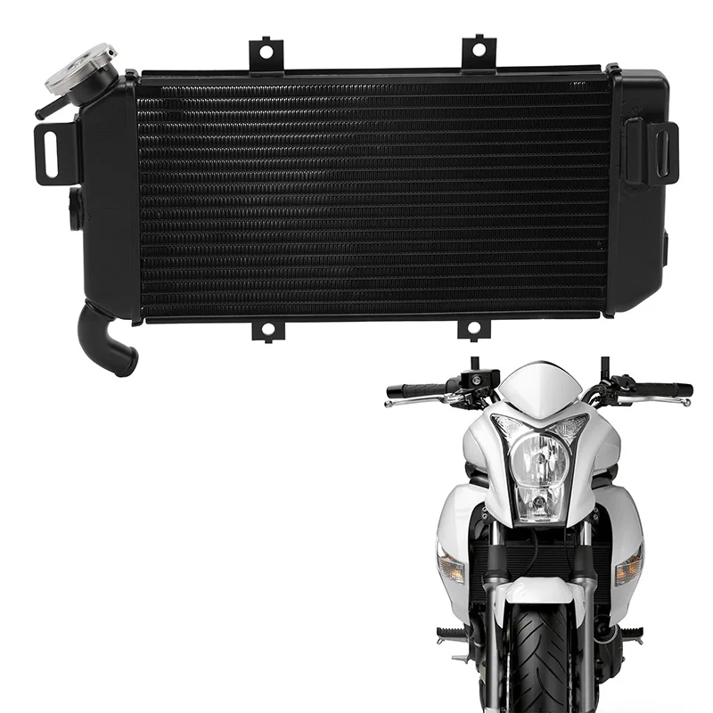 Motorcycle Aluminum Radiator Cooler For KAWASAKI ER6N ER-6F NINJA 650R 2006-2008 2007 Black