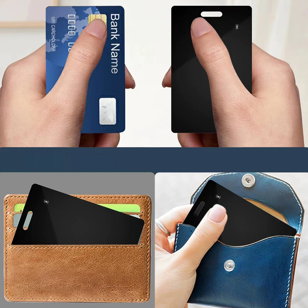 Wallet Tracker Card Werkt voor Apple Find My App Slim Smart Bluetooth-compatibele tracking voor portemonnee-bagagelabels Telefoonpaspoorten