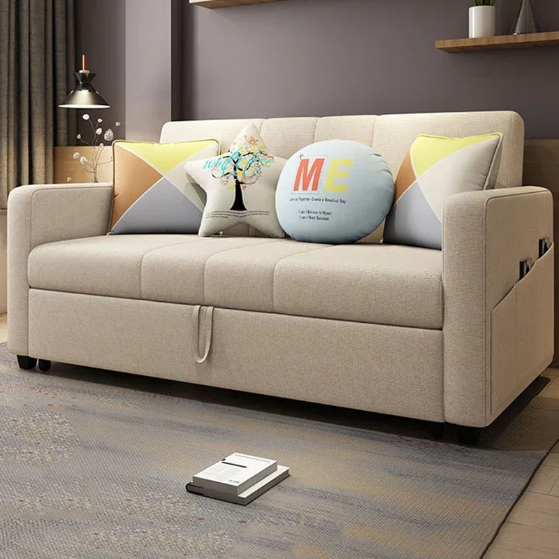 

Высококачественная льняная конопляная ткань, секционный диван-кровать, кресло-трансформер, современный диван, эргономичная мебель для спальни для чтения