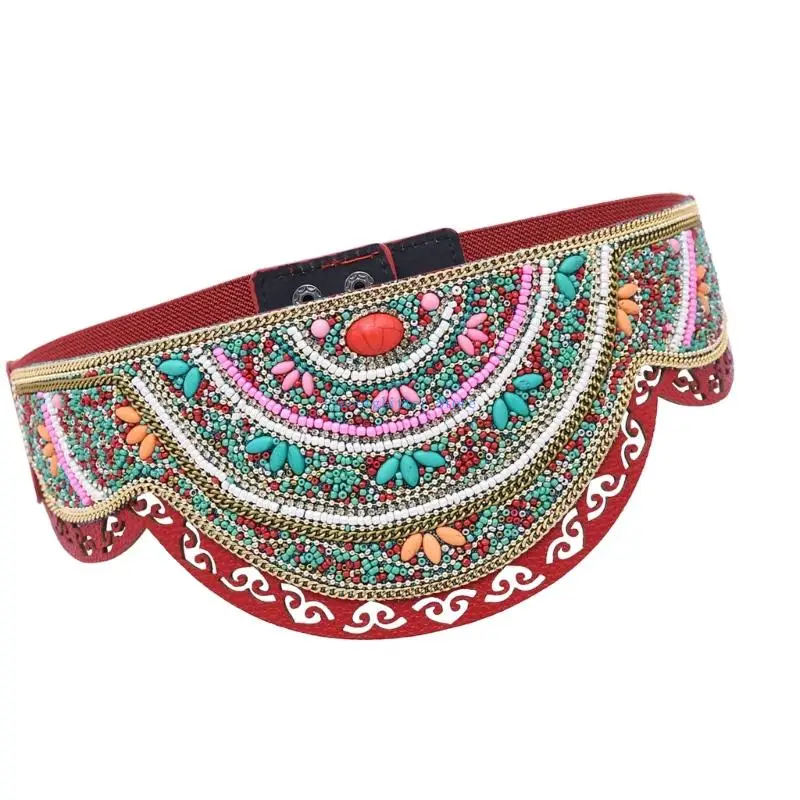 652b biji beraneka warna manik -manik cincher cincher tangan bohemian perhiasan yang dapat disesuaikan panjang untuk pesta dan