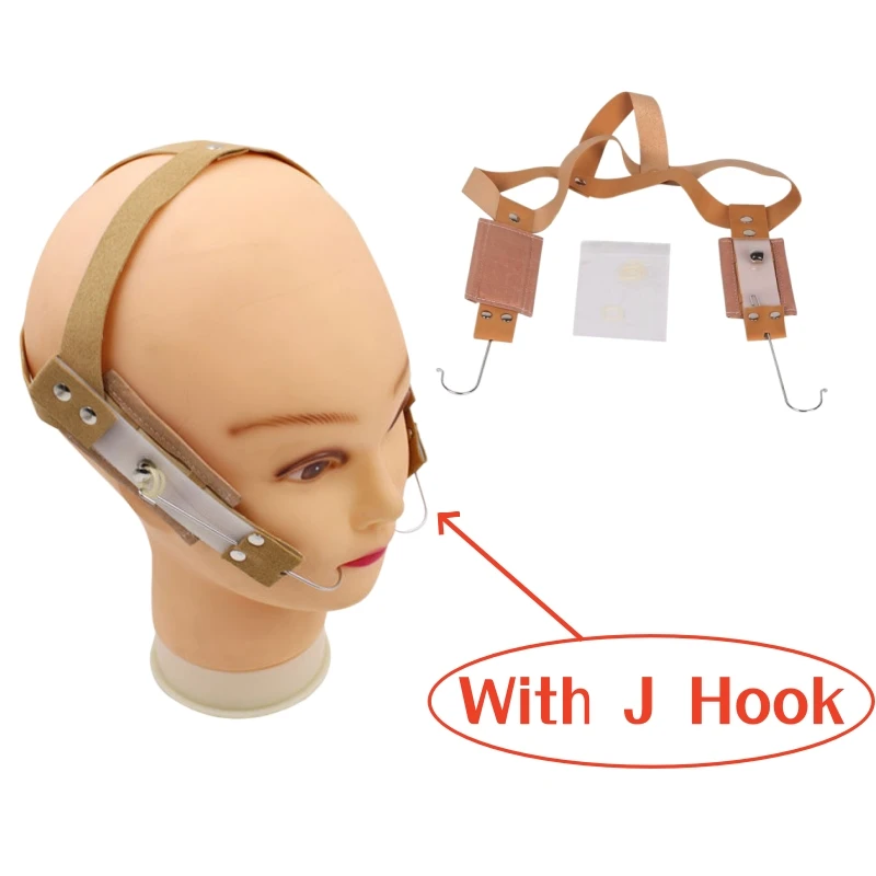 Dental Orthodontic Head Cap Headgear With J hook Orthodontics Mandibular High Traction Extraoral Correction Orthodontic Headgear