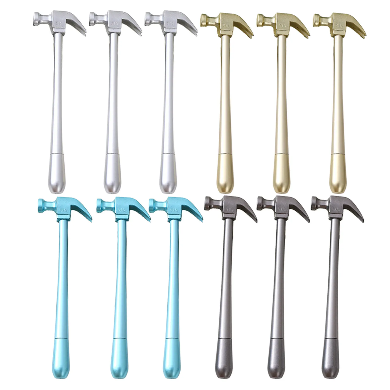 

12Pcs Hammer Shaped Gel Ink Pen Smooth Writing Office School Student Gel Ink Signature Pens Funny Cartoon Covered Writing Pens