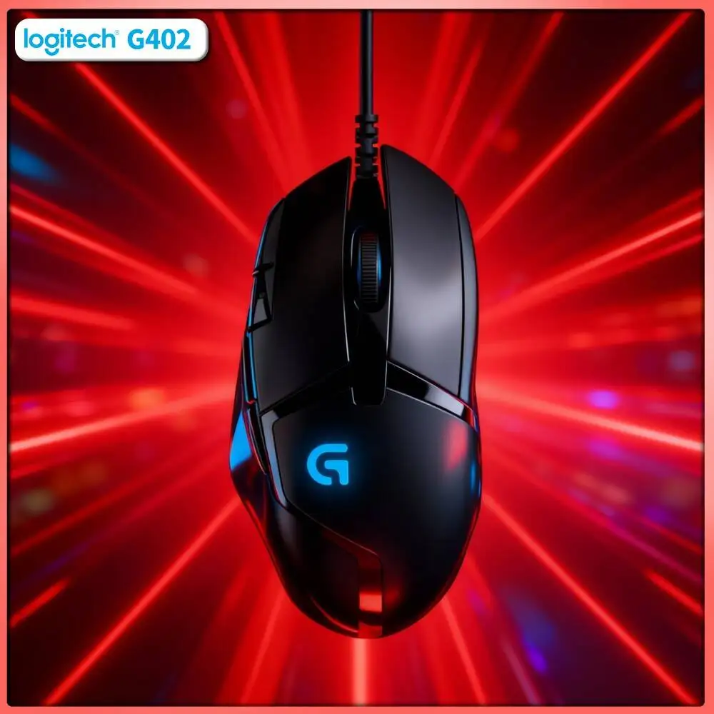 Logitech G402 Wired Gaming Mouse Delta Zero Sensor 20M Clicks 8 Buttons Anti-Slip Comfortable Gaming Grips