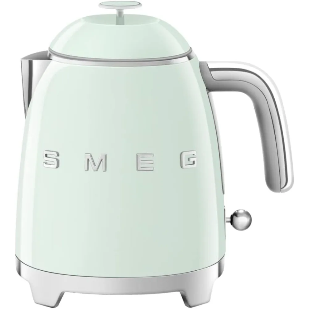 Mini 50's Retro Style 3 Cup Electric Kettle with Double Wall Anti Slip Base and Water Level Indicator (Pastel Green)