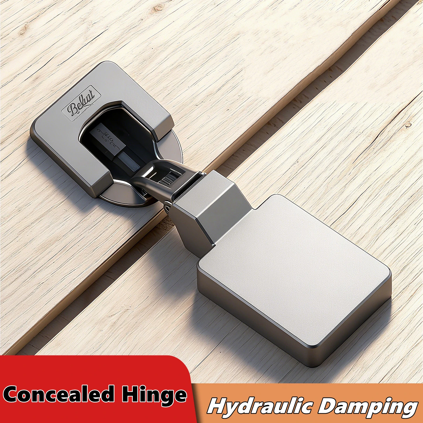 Magic Cube Phantom Concealed Hydraulic Hinge Embedded Flat Panel Short Arm For Cabinet Wardrobe Fridge And Shoe Cabinet