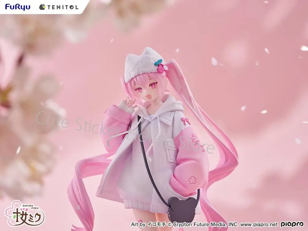 [Przedsprzedaż] Oryginalny model kolekcjonerski Hatsune Miku Sakura Miku w stylu Cool Style firmy Furyu Tenitol, figurka anime o wysokości 19 cm, dekoracja stołu.