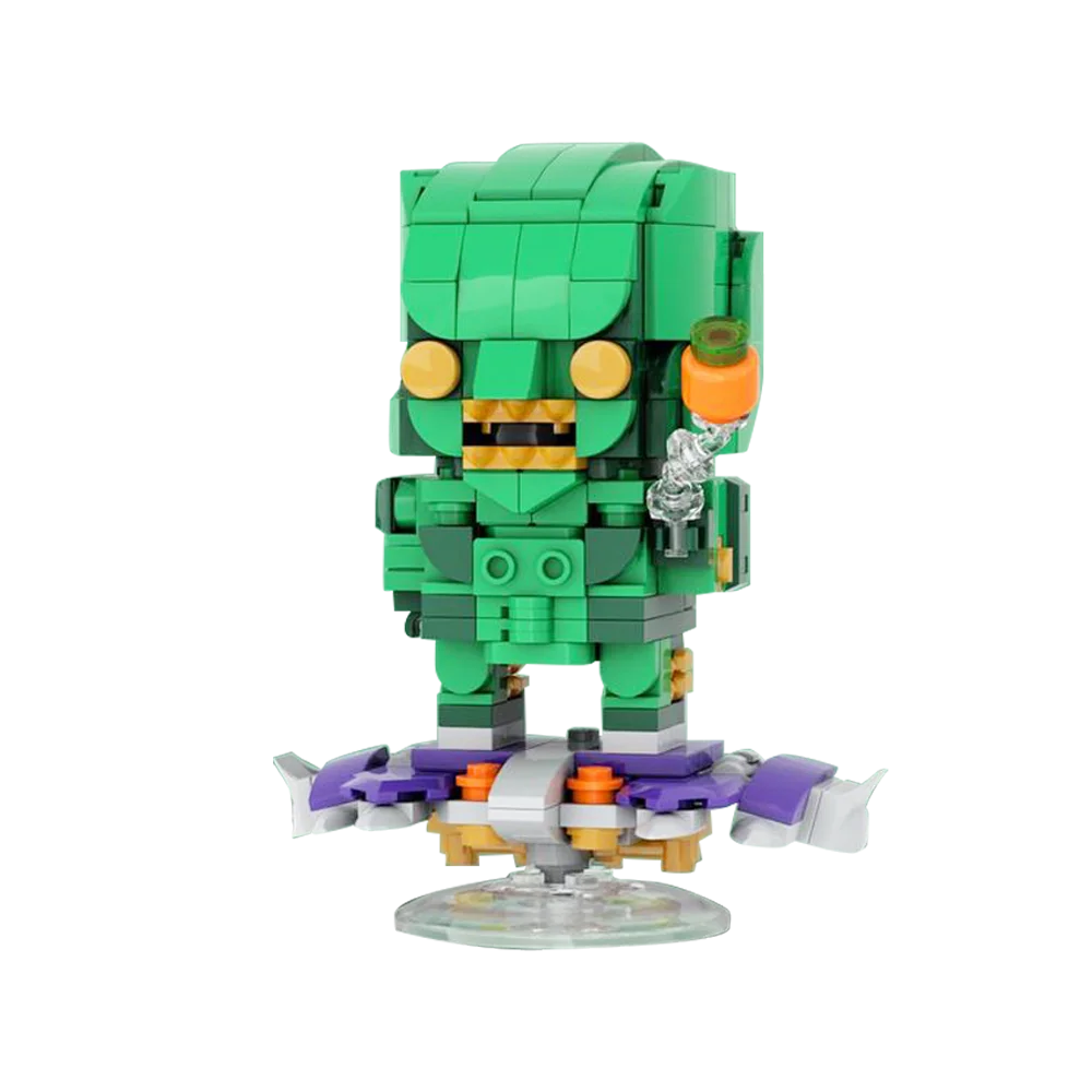 Gobricks MOC Green Goblined Brickheadzs Building Block set Film Anime Monster Spiders Model DIY Bricks Toy for Children Gift