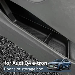 for Audi Q4 e-tron Door Side Storage Box TPE Front Rear Door Handle Organizer Tidying Car Accessories