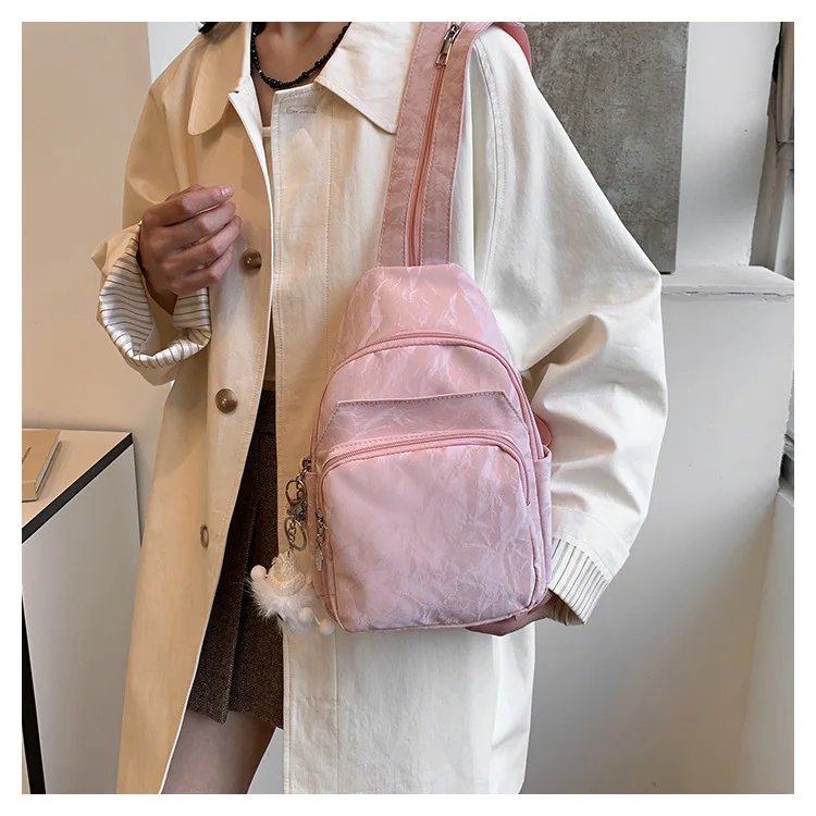 

Нагрудная сумка двойного назначения из мягкой кожи из искусственной кожи, женская модная сумка на одно плечо с принтом, большой вместительный дорожный рюкзак