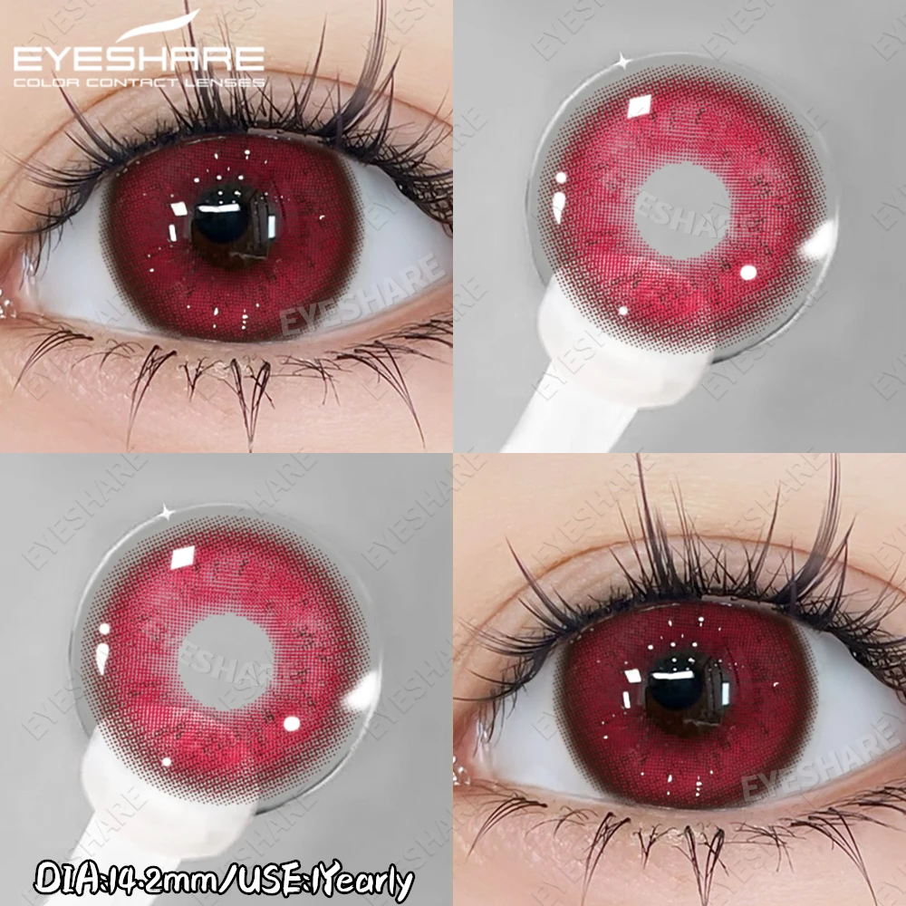 EYESHARE Farbige Kontaktlinsen, 2 Stück, bunte Kontaktlinsen, Anime, Cosplay, Kontaktlinsen, Halloween, Schönheit, Make-up, Farblinse