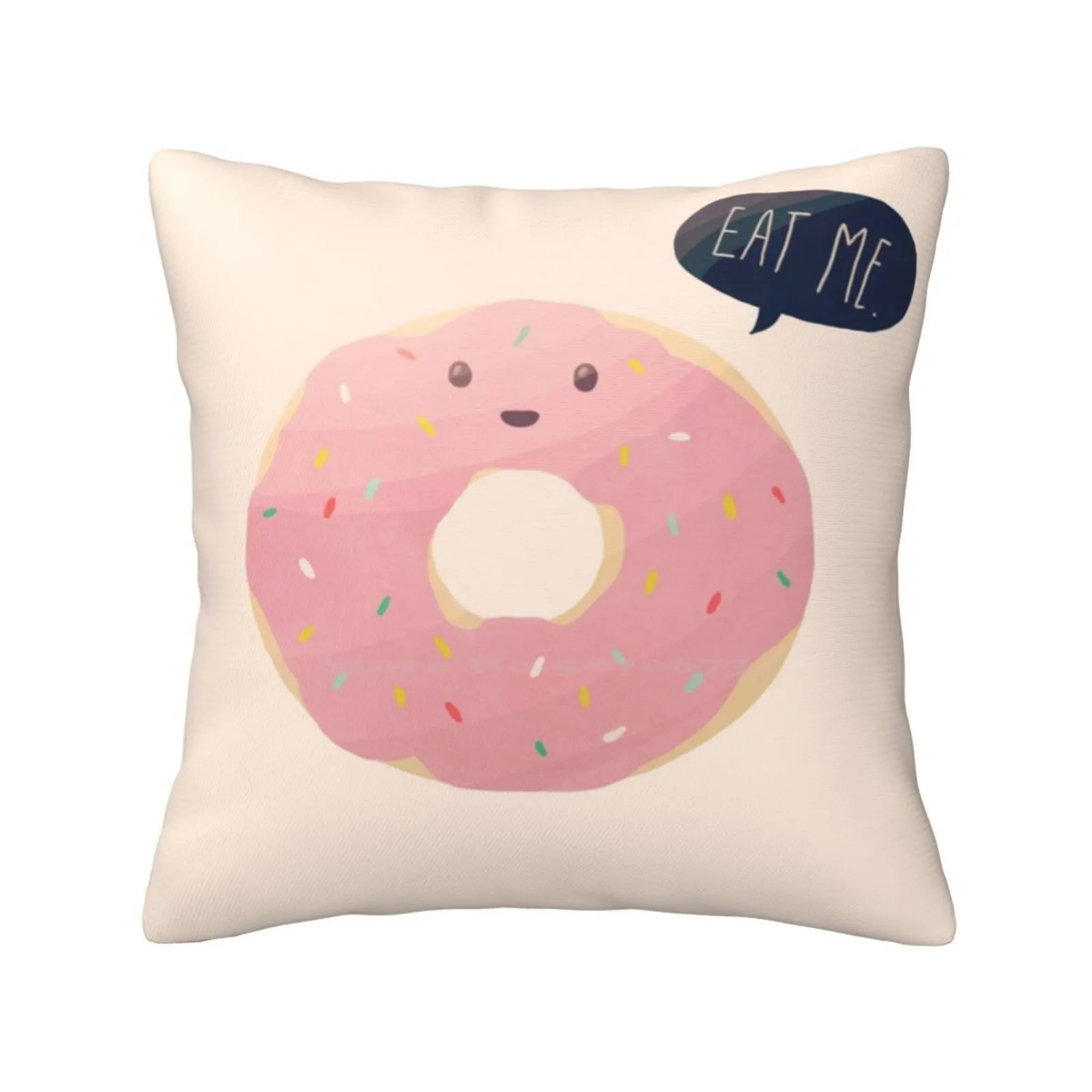 Eat Me Pillows Case Bedroom Home Decoration Donut Food Cut Comic