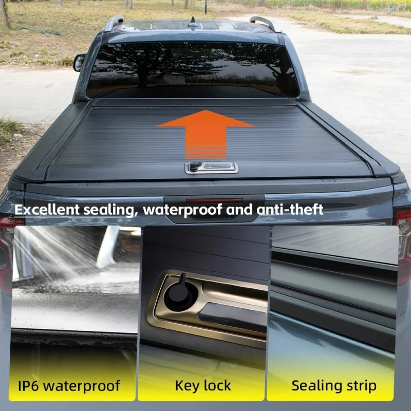 Heavy-Duty 6.5Ft Aluminum Alloy Hard Tonneau Cover For Tund Ram 1500 Gladaor Foton Tnland Truck Bed