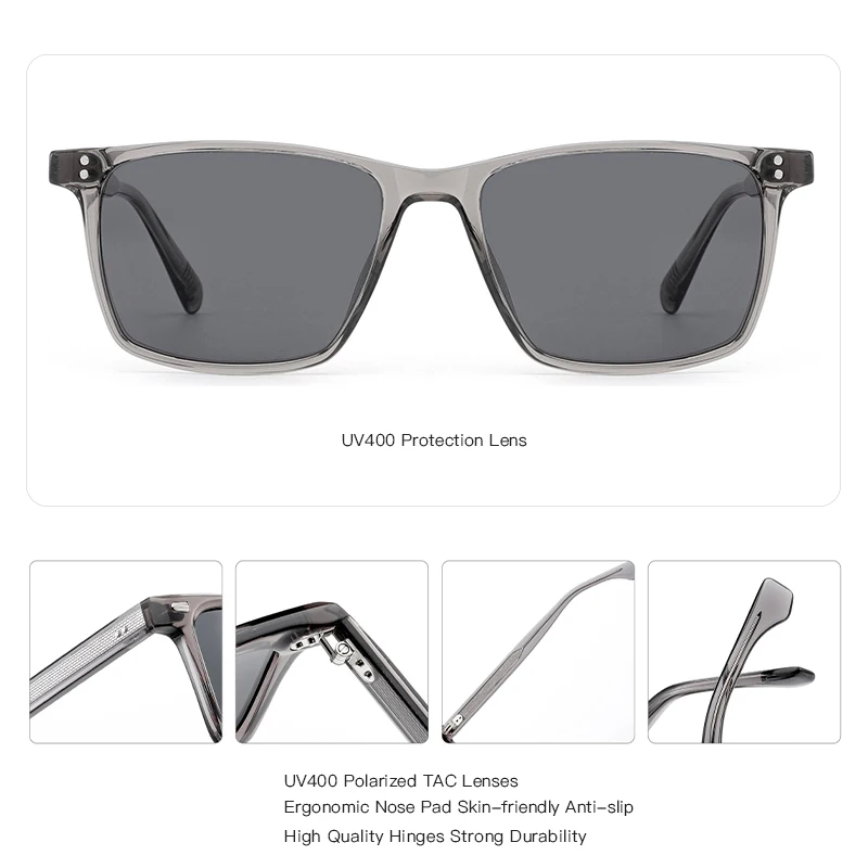 BLUEMOKY Modish Myopia Prescription Sunglasses Women Trend Acetate Uv400 Polarized Corrective Sun Glasses RTA-1006