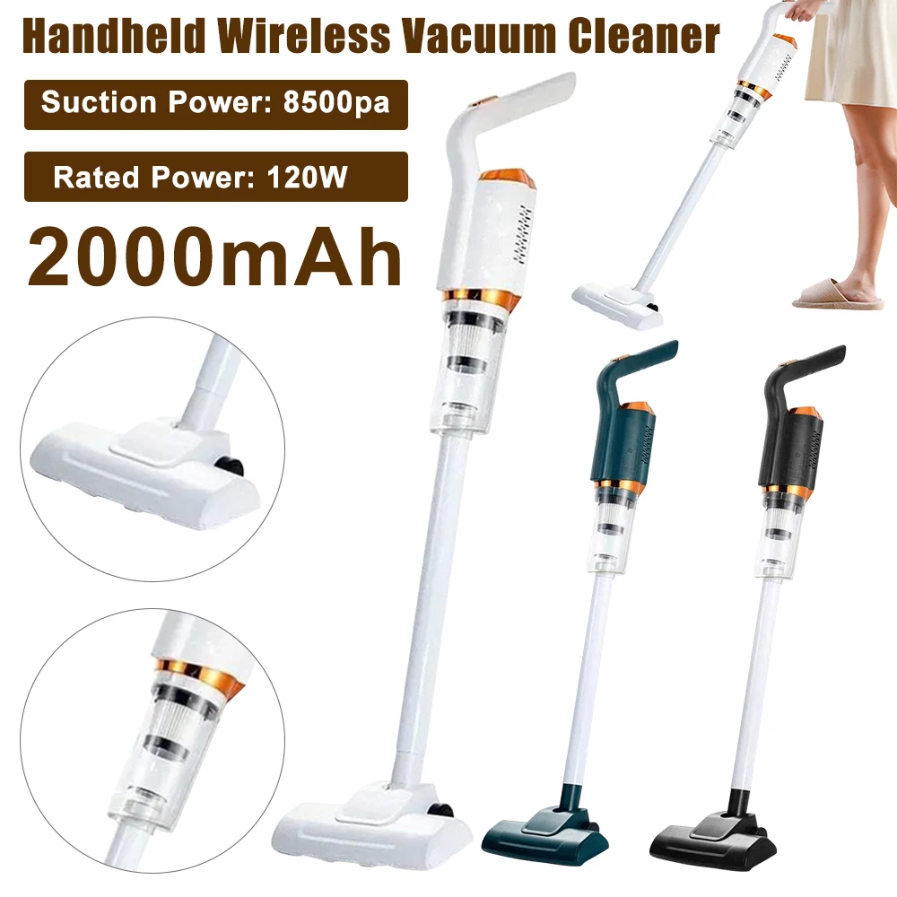 2000mAh Multifunctional Handheld Vacuum Cleaner Powerful Suction Filter Wireless Vacuum Cleaner for Car Floor Household Portable