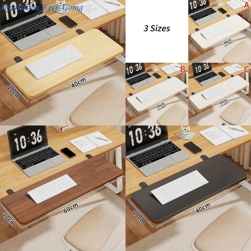 E65C 90° Foldable Computer Arm Rest Desk Extender Tray Clamp On Keyboard Tray