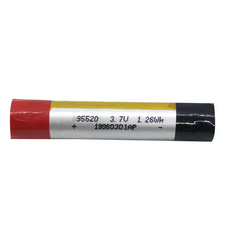Full capacity 95520 polymer lithium battery gaming blue 600mAh large capacity cylindrical soft pack lithium battery durable