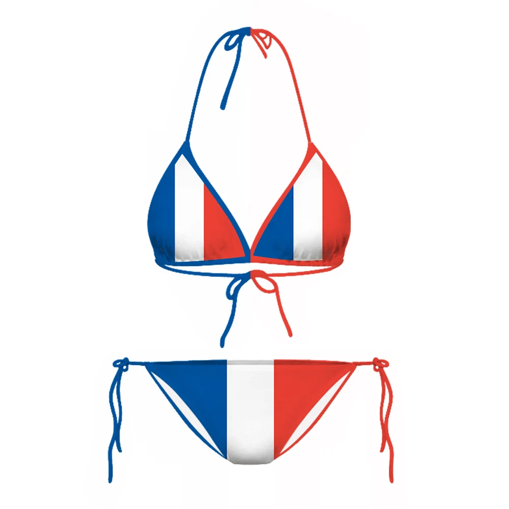 

Сексуальные комплекты бикини CLOOCL с французским флагом, купальник с 3D принтом, для пляжа, бассейна, для отпуска, регулируемые костюмы, без нагрудной подушки