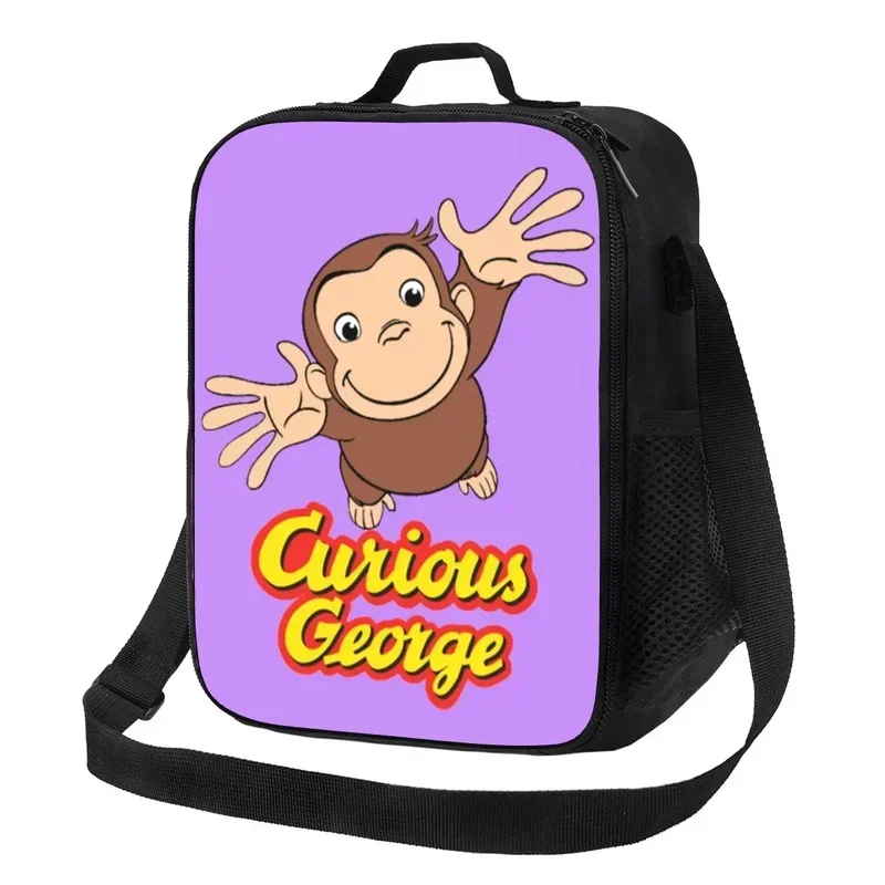 

Curious George Thermal Insulated Lunch Bags Monkey Cartoon Resuable Lunch Container for Children Multifunction Bento Food Box