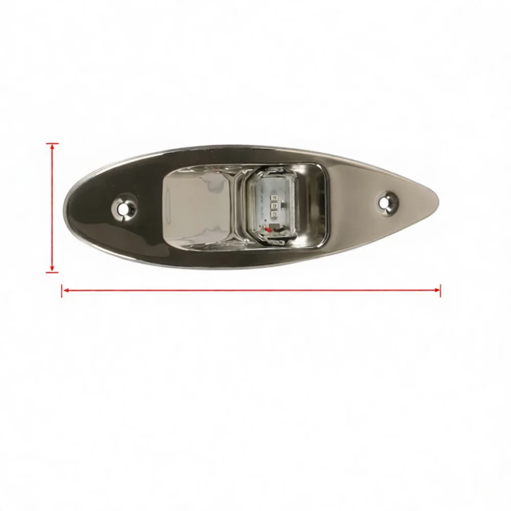 Marine Yacht LED Navigation Light 12V Red Green Signal Lamp Stainless Steel Boat Sailing Safety Lighting Accessory