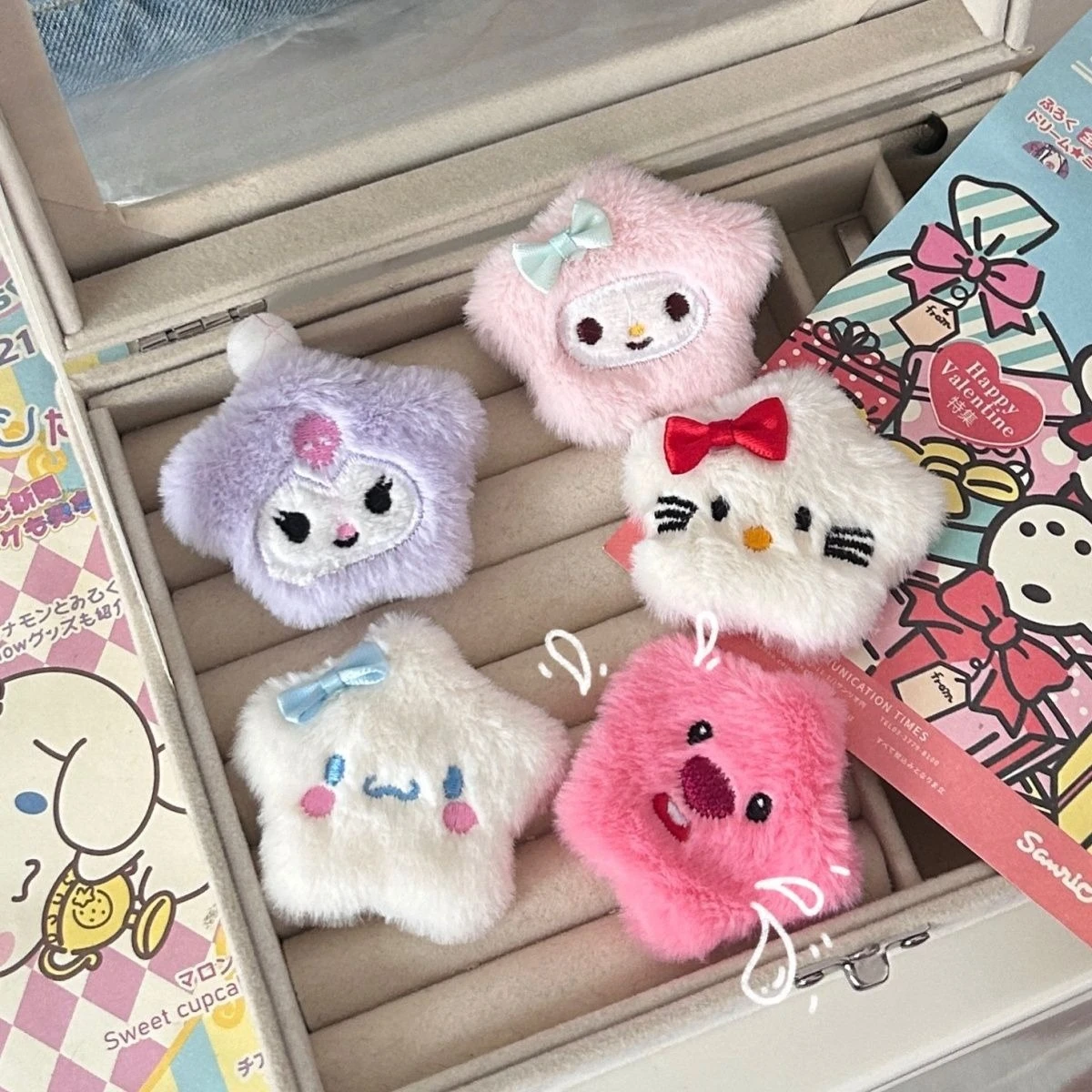 

Заколка для волос «Hello Kitty» My Melody, периферийные устройства в стиле аниме, оригинальность, интерес, мультяшная милая заколка для волос со звездой, милые модные аксессуары для волос
