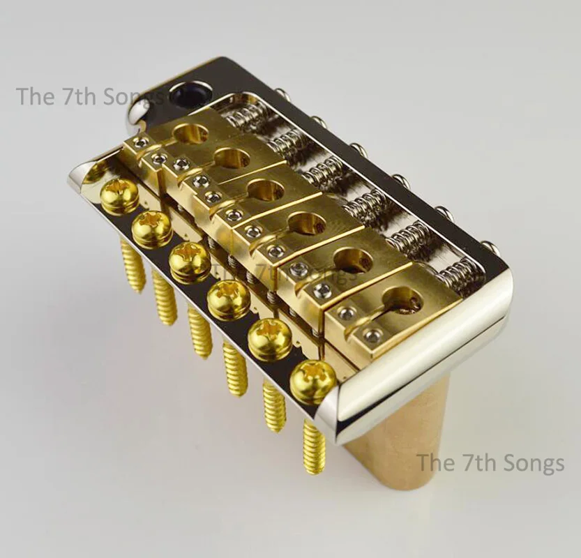 PRS Style Tremolo Bridge CNC Machined 52.5mm 6 Screws Knife Edge for Electric Guitar - Brass Saddles