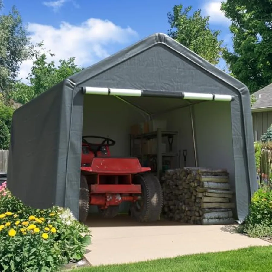 10x10FT Storage Shelter Multi-Use Shed with Roll-Up DoorandVents