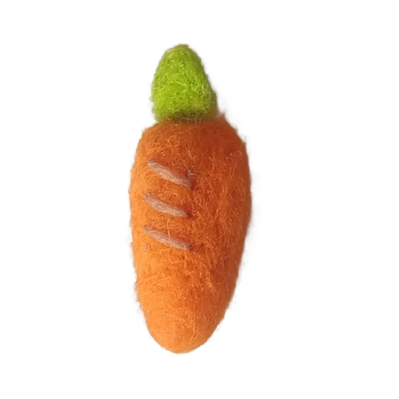 

YYD Light Wool Felt DIY Craft Mini Carrots Felt Poke Accessories Multi Use Christmas Tree Decorations Brooch Kids Hair Band