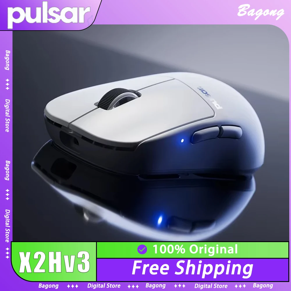 Pulsar X2Hv3 Mouse Dual Mode Wireless Gaming Mouse Custom XS-1 Sensor 8000Hz Polling Rate Lightweight Mice PC Gamer Accessories