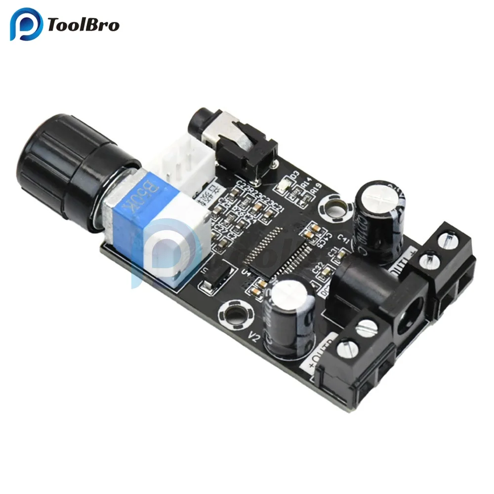 TPA3110D2 Плата цифрового усилителя мощности 30 Вт + 30 Вт постоянного тока 12-24 В двухканальный усилитель звука с AUX для автомобильного домашнего кинотеатра, динамика, сабвуфера