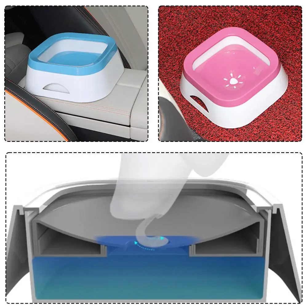 Pet Drinking Fountain Cat Curved Anti-wet Mouth Water Bowl Base Slow PP Placed Anti-skid The In Car Pad Material Can Feeder M1I0