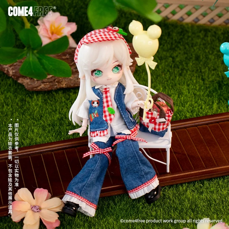 

COME4FREE Dessert Series Apple Dog Pie Outfit Set for 1/12 BJD Doll Clothes Compatible with OB11 Doll Accessories