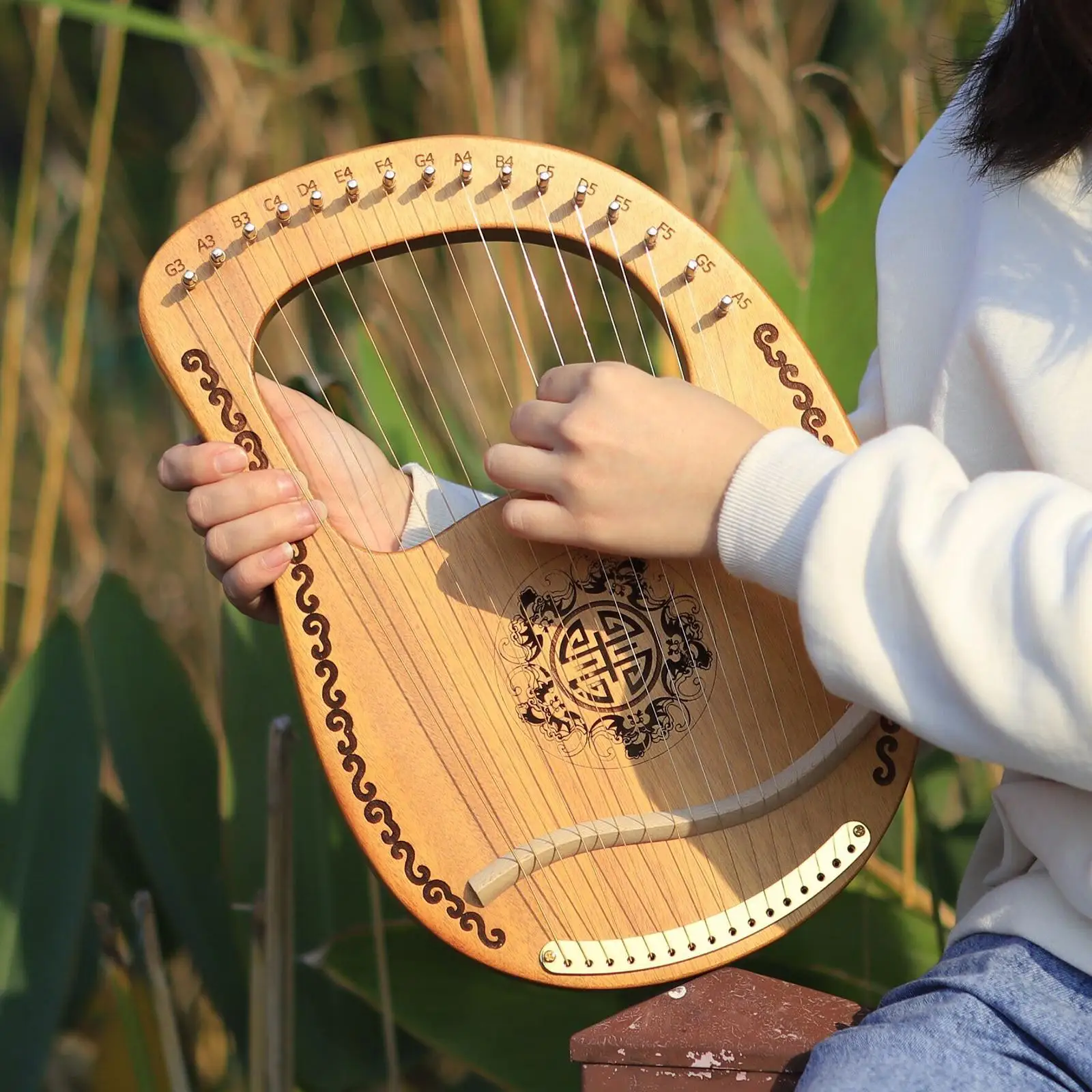 Exquisite Lyre Harp and Tuning Wrench New Year Gift for Kids Children