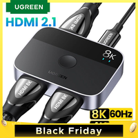 UGREEN HDMI 2.1 Splitter 8K 60Hz 4K 120Hz for TV Xiaomi Xbox Series X PS5/4 HDMI-compatible Monitor Projector HDMI 2.1 Switcher