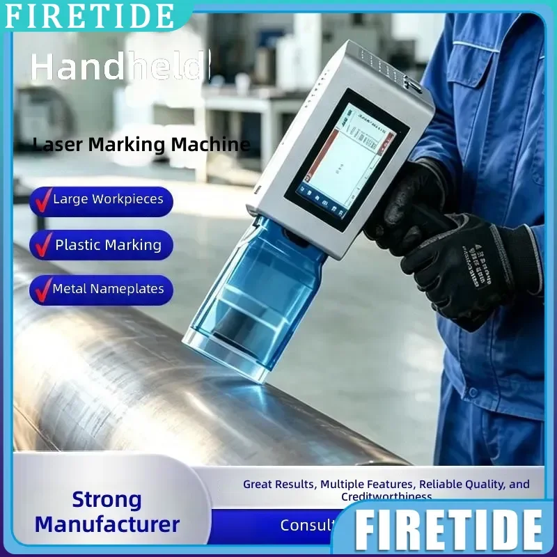 Portable Handheld Industrial Marking Machine Metal Stainless Steel Plastic Engraver for Nameplate QR Code Logo Serial Number