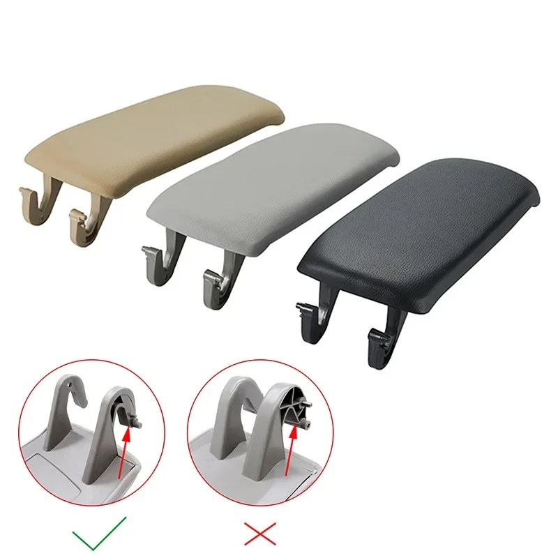 Fit For Audi A6 C5 1998-2005 1 Pcs Car Accessories Center Console Arm Rest Black / Gray / Beige Leather Armrest Latch Cover