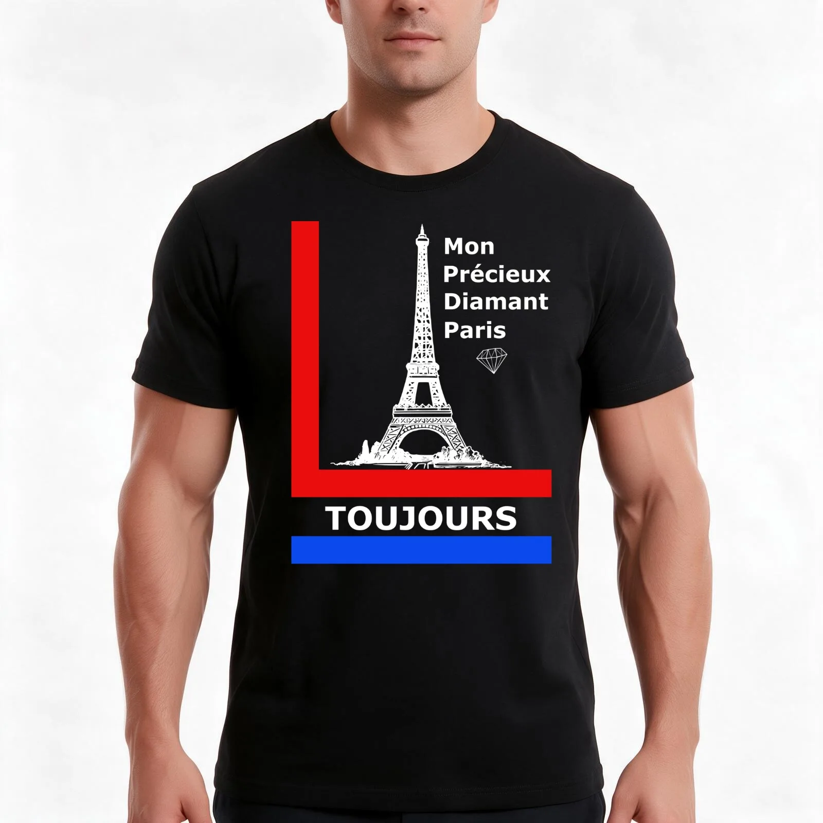 My precious diamond Paris T-Shirt, Summer Casual Cotton Tee, Oversized Streetwear Tops, Vintage Graphic Print, Unisex Men Women